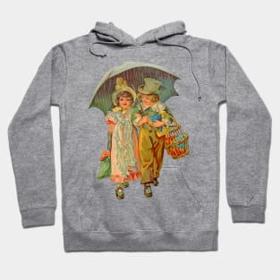 Children Walking In The Rain Hoodie